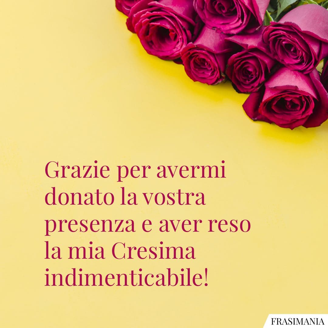 25 Frasi Di Ringraziamento Per La Cresima