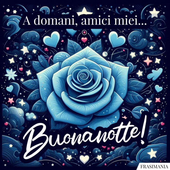 A domani, amici miei… Buonanotte!