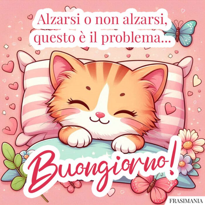 Alzarsi o non alzarsi, questo è il problema... Buongiorno!