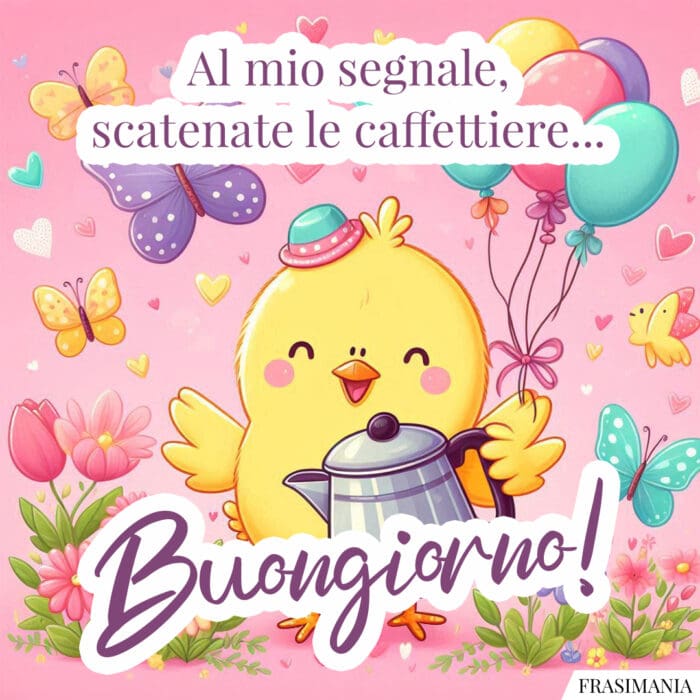 Al mio segnale, scatenate le caffettiere… Buongiorno!