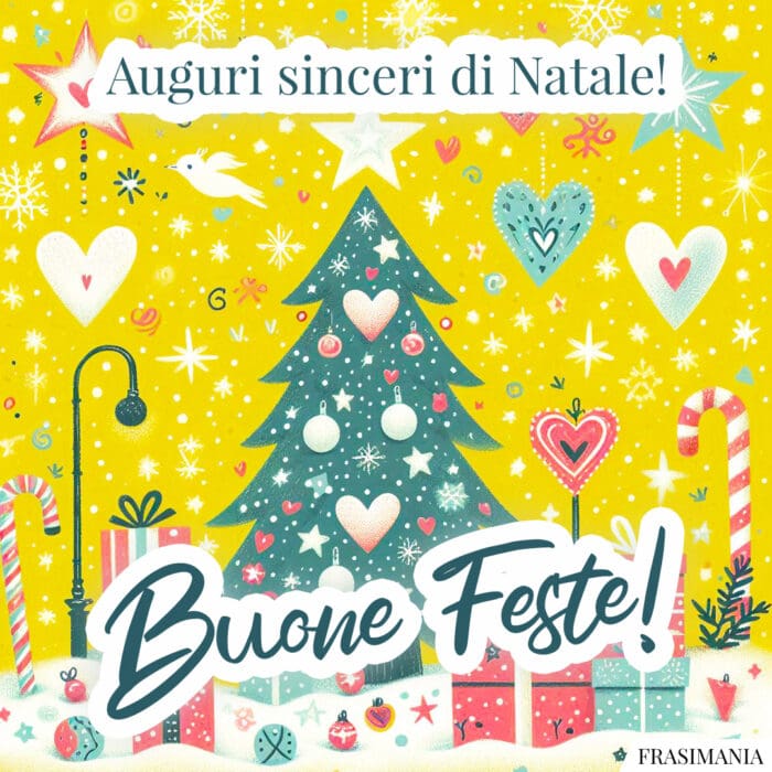 Auguri sinceri di Natale! Buone Feste!