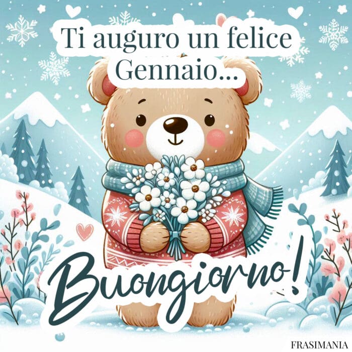 Ti auguro un felice Gennaio... Buongiorno!