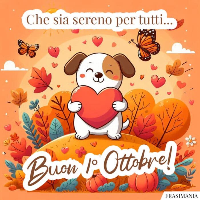 Che sia sereno per tutti… Buon 1° Ottobre!