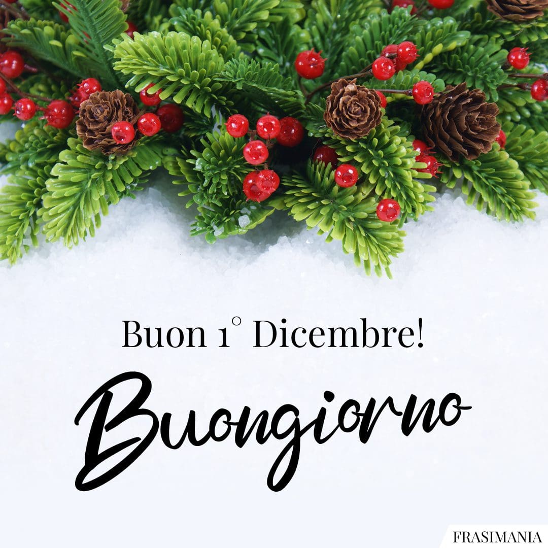 Buon 1° Dicembre 25 frasi e immagini di Buongiorno da dedicare