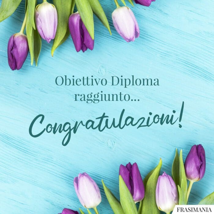 Obiettivo Diploma raggiunto… Congratulazioni!