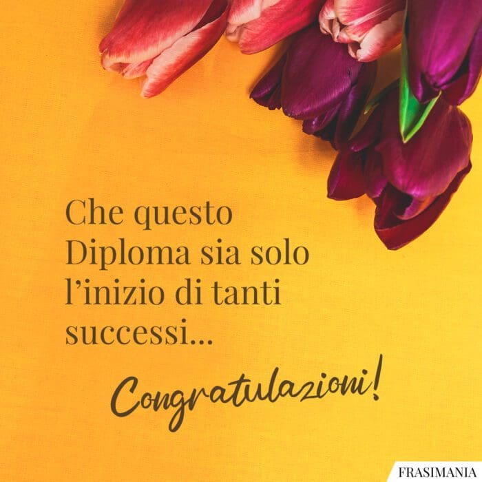 Che questo Diploma sia solo l’inizio di tanti successi… Congratulazioni!