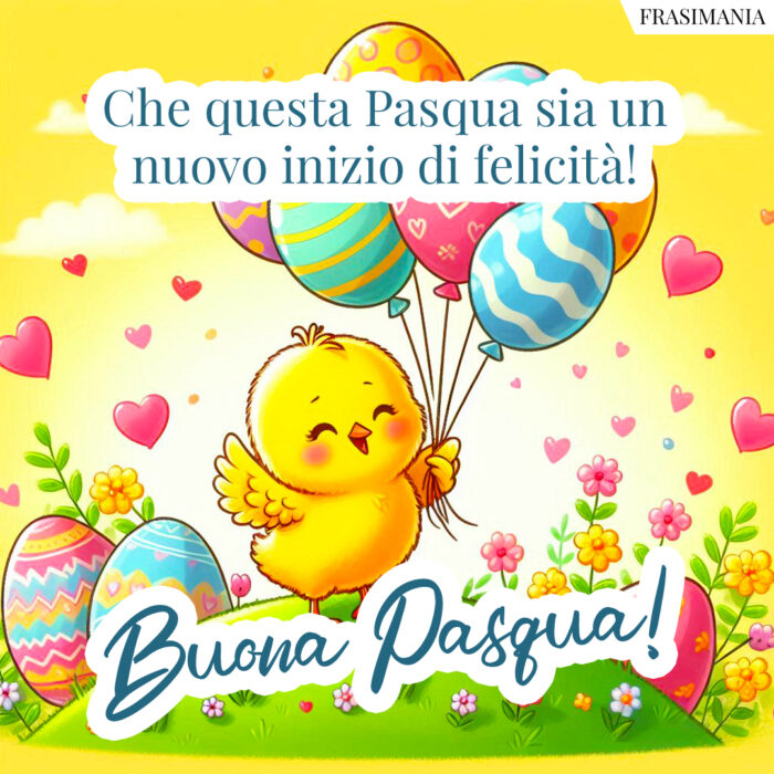 Che questa Pasqua sia un nuovo inizio di felicità! Buona Pasqua!