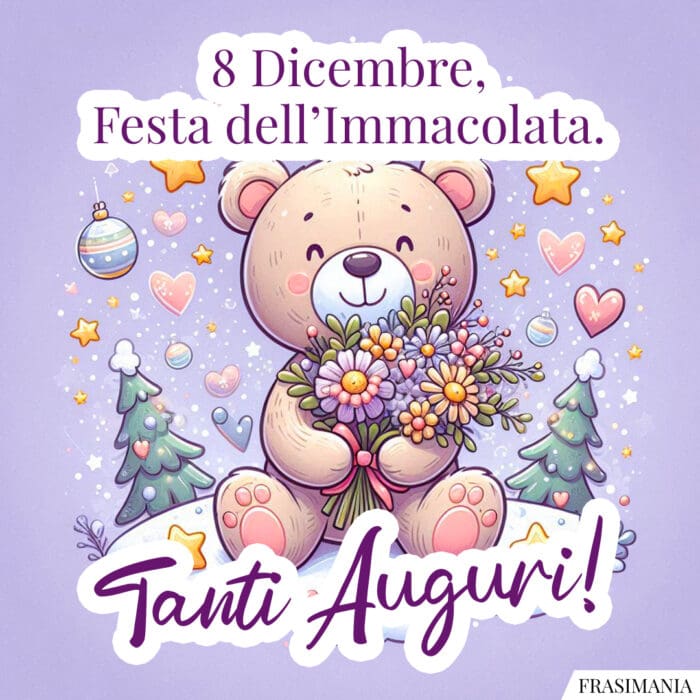 8 Dicembre, Festa dell’Immacolata. Tanti Auguri!