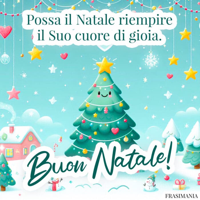 Possa il Natale riempire il Suo cuore di gioia. Buon Natale!