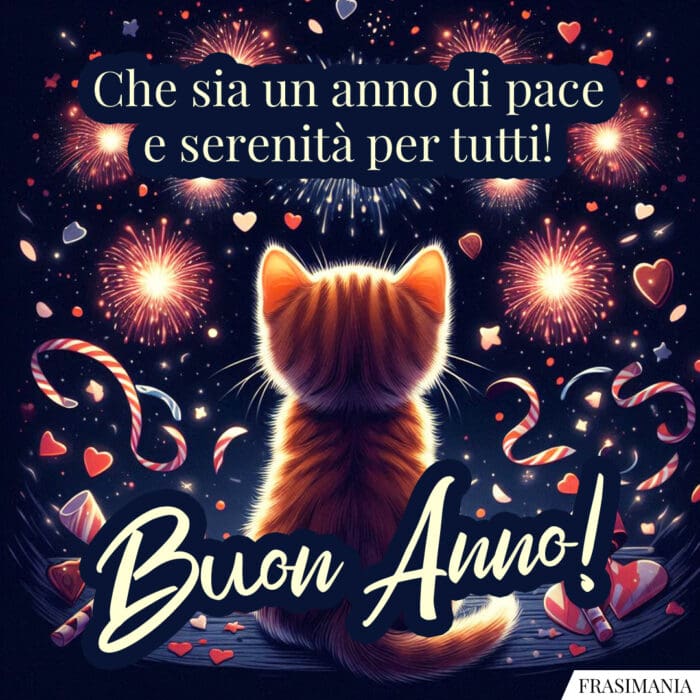 Che sia un anno di pace e serenità per tutti! Buon Anno!