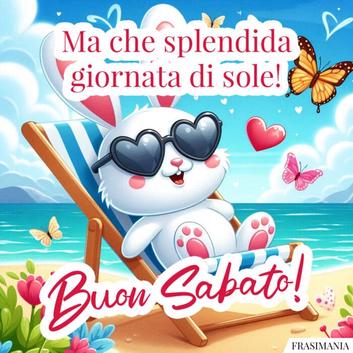 Ma che splendida giornata di sole! Buon Sabato!