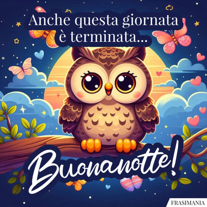 Anche questa giornata è terminata… Buonanotte!