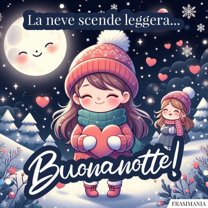 La neve scende leggera... Buonanotte!