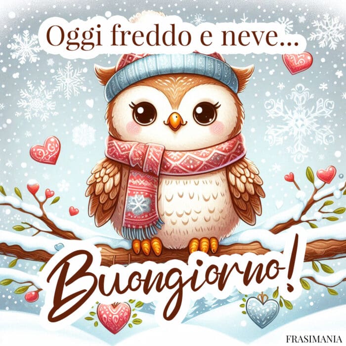 Oggi freddo e neve... Buongiorno!