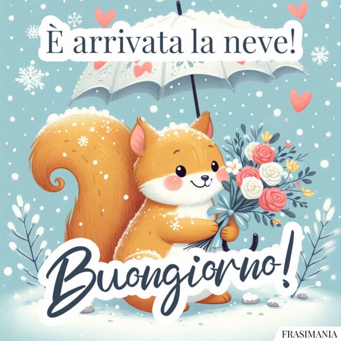 È arrivata la neve! Buongiorno!